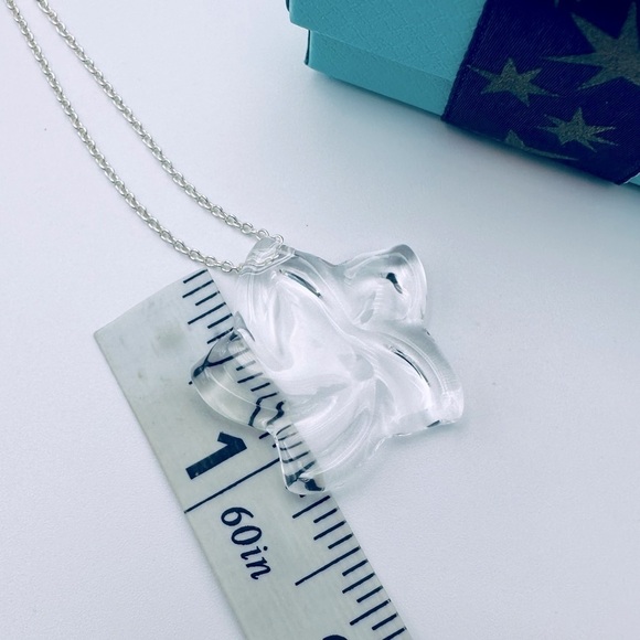 RARE Tiffany & Co. Elsa Peretti Rock Crystal Large Star 30” Silver Necklace - Picture 9 of 10